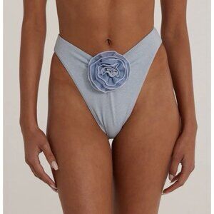 SAME Los Angeles Women’s High Rise Blue Rosette Bikini Bottom Sz Medium NWT
